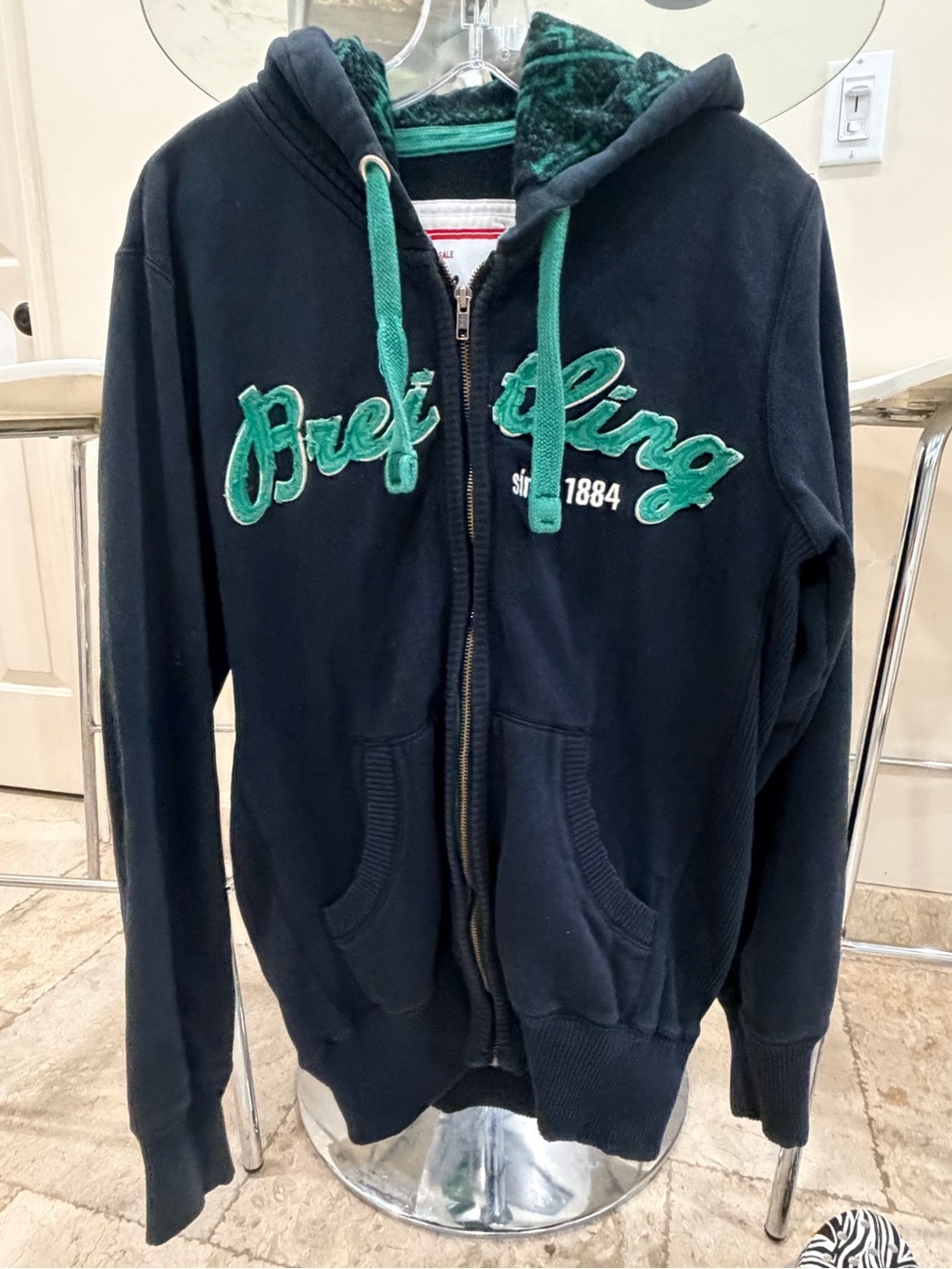 Breitling mens M Medium Zip-Up Hoodie